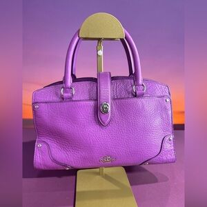 Coach Vibrant Purple Leather Satchel